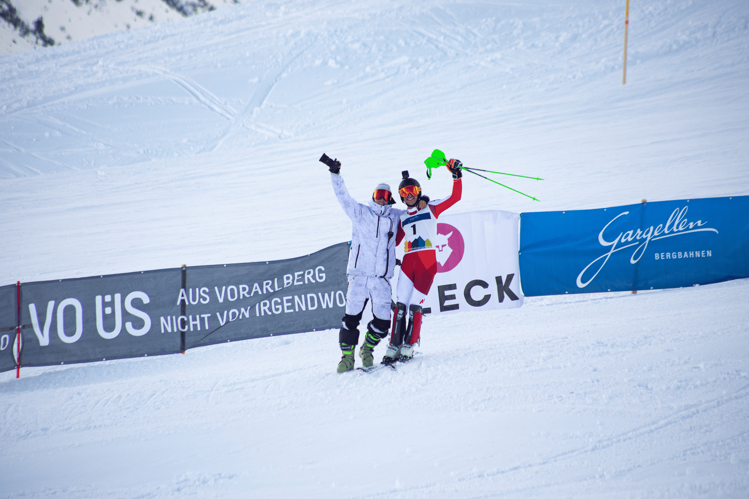 Ski competition highlights with professional skier racing, extreme sports news