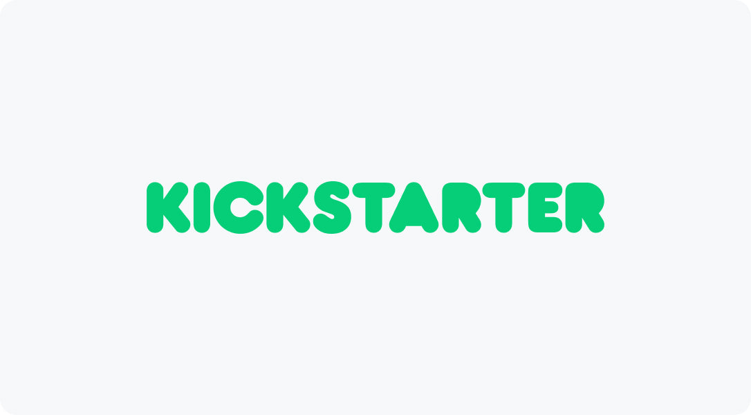 Kickstarter logo representing the launch of Aleck's first crowdfunding campaign
