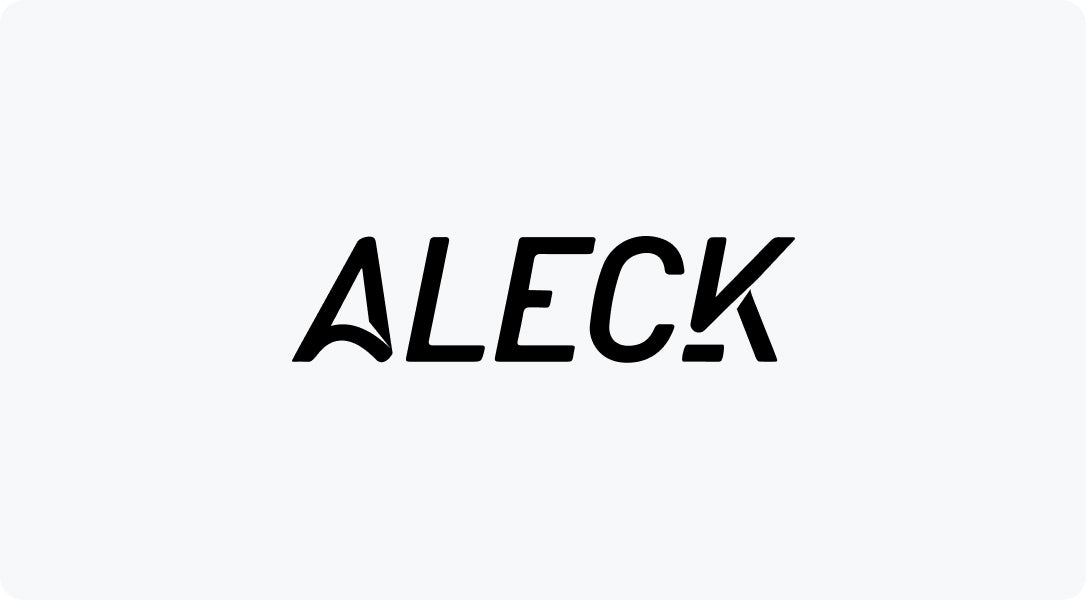 Aleck logo symbolizing the company’s formation and shift to universal helmet audio systems