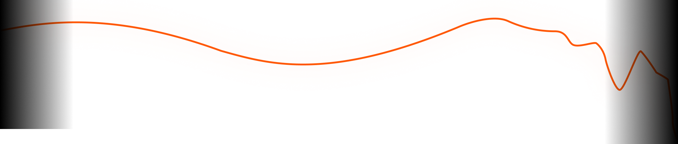 Orange line on a gradient background