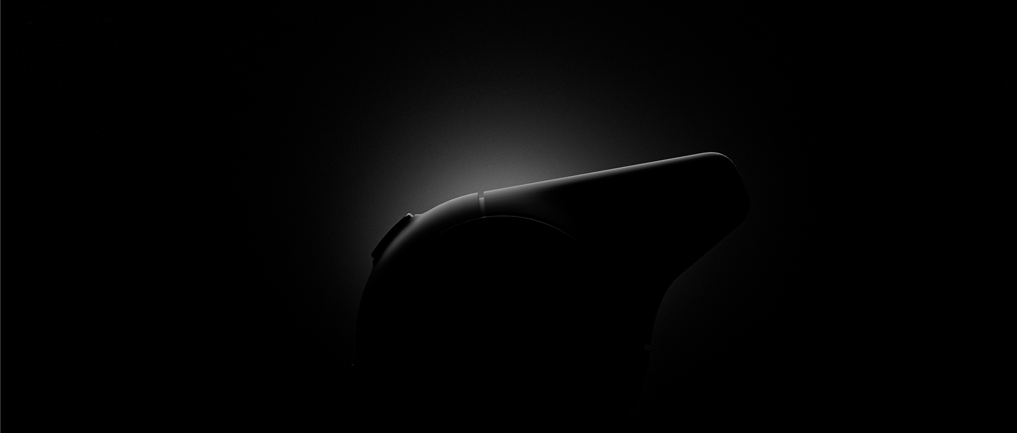 Dark silhouette of a car on a black background
