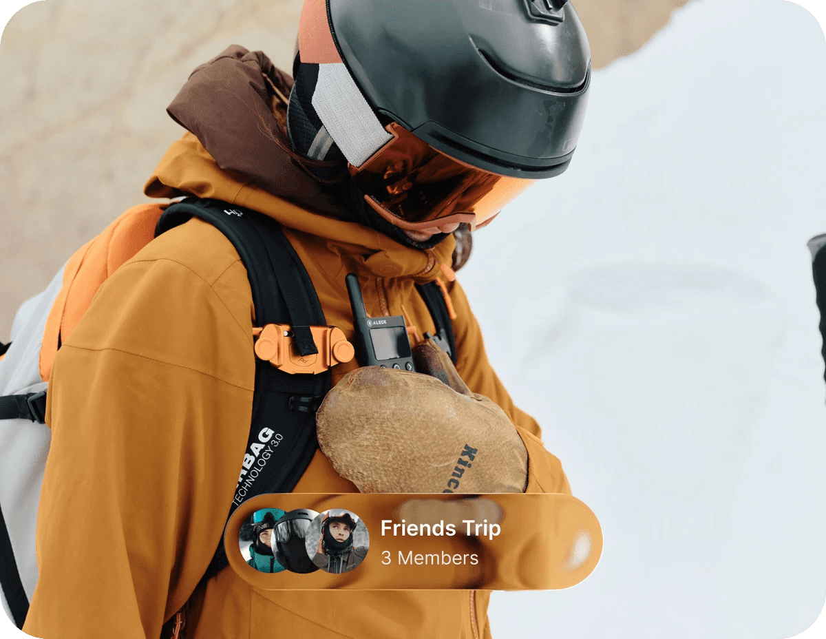 Rider using push-to-talk