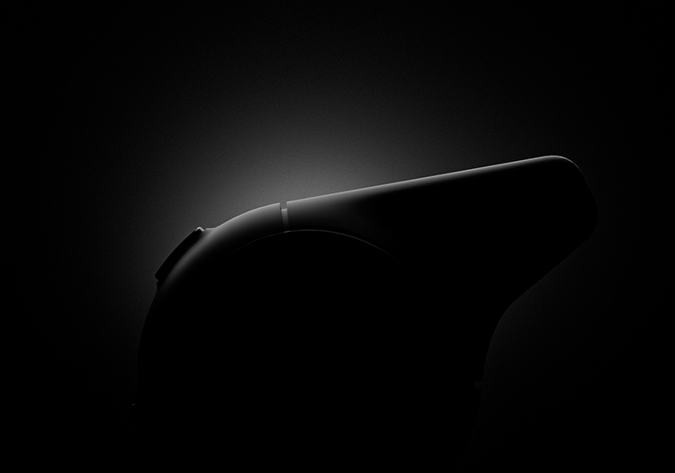 Dark silhouette of a chair against a black background