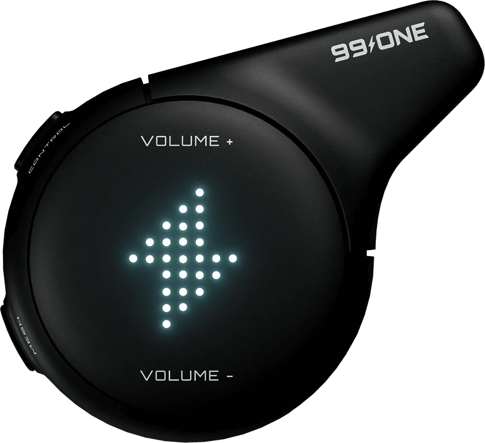 99ONE Rogue in Shadow Black with the LED matrix lit on the face