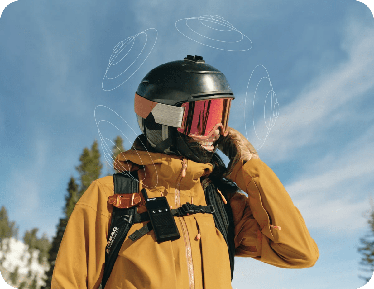 Rider listening to music on the mountain