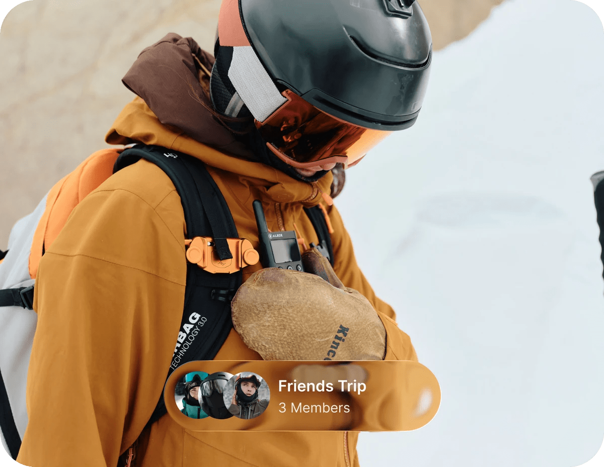 Rider using push-to-talk
